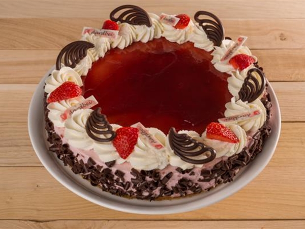 Aardbeibavarois 12 personen